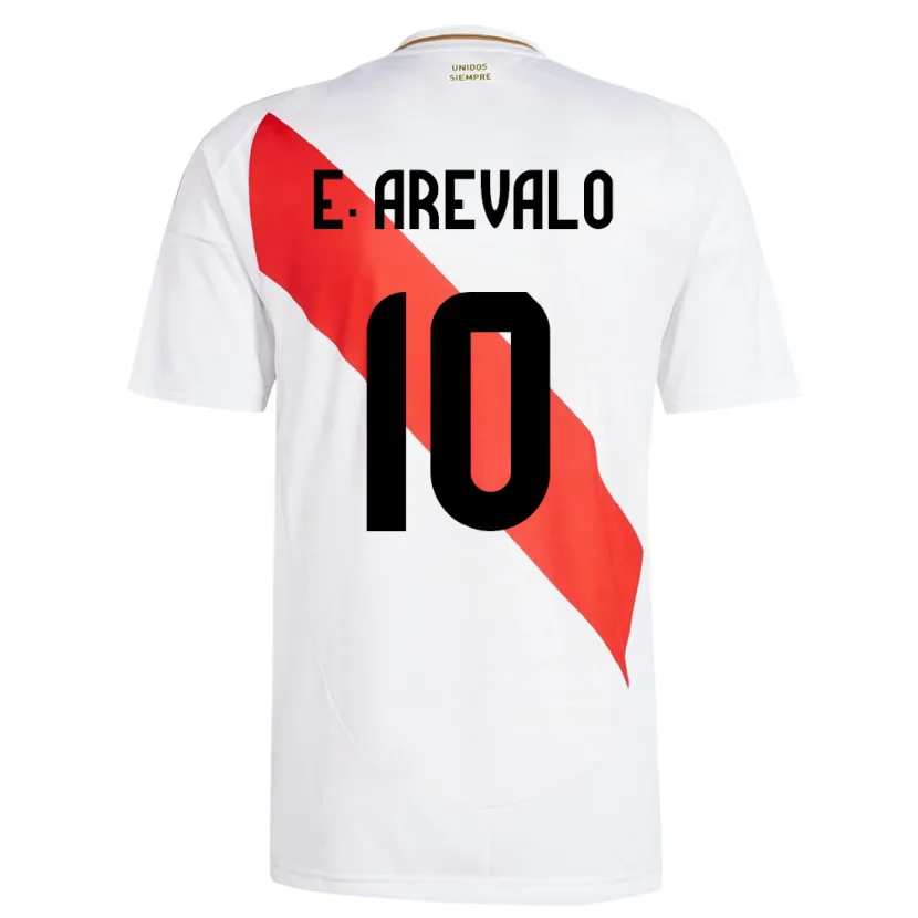 Danxen Niño Camiseta Perú Emily Arévalo #10 Blanco 1ª Equipación 24-26 La Camisa México