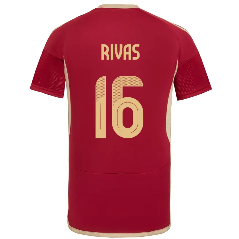 Danxen Niño Camiseta Venezuela Renne Rivas #16 Borgoña 1ª Equipación 24-26 La Camisa México