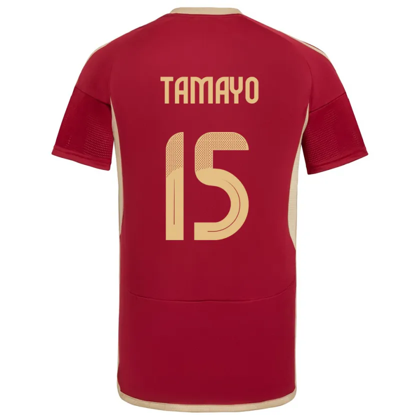 Danxen Niño Camiseta Venezuela Bianneider Tamayo #15 Borgoña 1ª Equipación 24-26 La Camisa México
