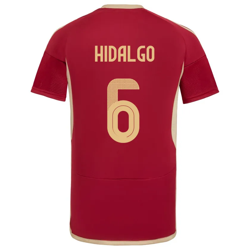Danxen Niño Camiseta Venezuela Rai Hidalgo #6 Borgoña 1ª Equipación 24-26 La Camisa México
