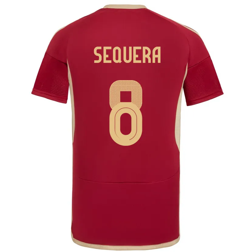 Danxen Niño Camiseta Venezuela Giovanny Sequera #8 Borgoña 1ª Equipación 24-26 La Camisa México