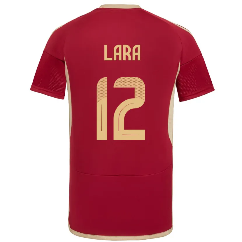Danxen Niño Camiseta Venezuela Jesús Lara #12 Borgoña 1ª Equipación 24-26 La Camisa México