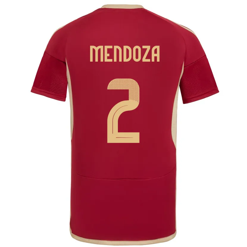 Danxen Niño Camiseta Venezuela Rafanny Mendoza #2 Borgoña 1ª Equipación 24-26 La Camisa México