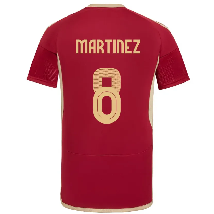 Danxen Niño Camiseta Venezuela Bárbara Martínez #8 Borgoña 1ª Equipación 24-26 La Camisa México