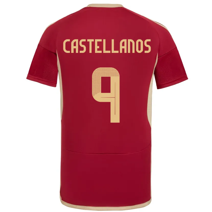 Danxen Niño Camiseta Venezuela Deyna Castellanos #9 Borgoña 1ª Equipación 24-26 La Camisa México