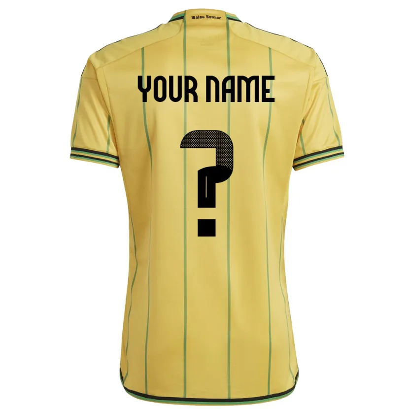 Danxen Niño Camiseta Jamaica Su Nombre #0 Amarillo 1ª Equipación 24-26 La Camisa México