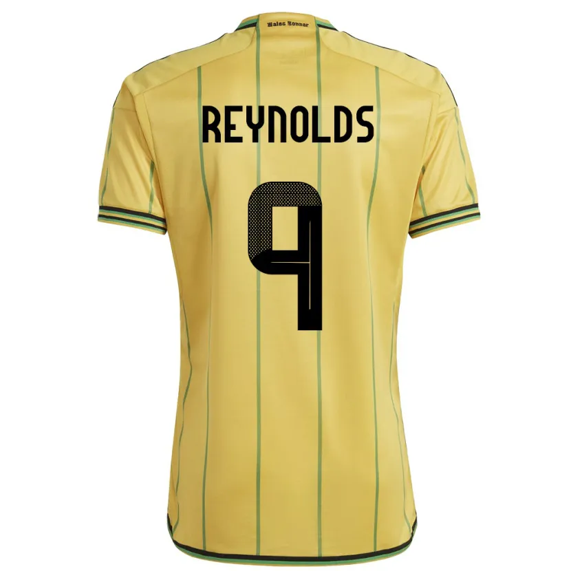 Danxen Niño Camiseta Jamaica Fabian Reynolds #9 Amarillo 1ª Equipación 24-26 La Camisa México