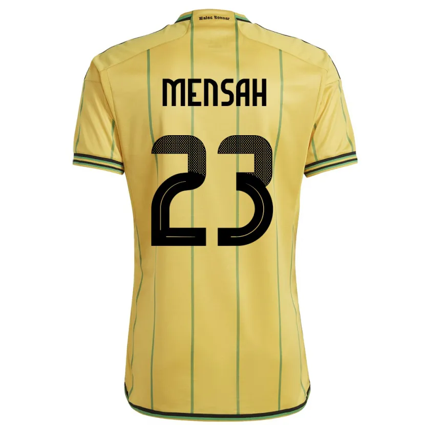 Danxen Niño Camiseta Jamaica Serena Mensah #23 Amarillo 1ª Equipación 24-26 La Camisa México