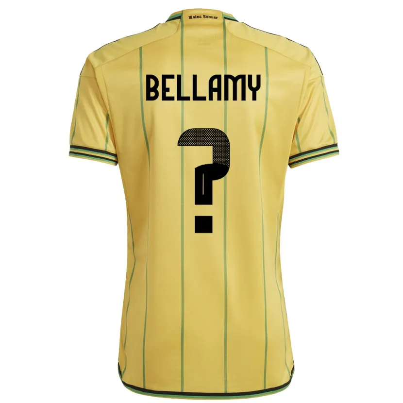 Danxen Niño Camiseta Jamaica Sydney Bellamy #0 Amarillo 1ª Equipación 24-26 La Camisa México