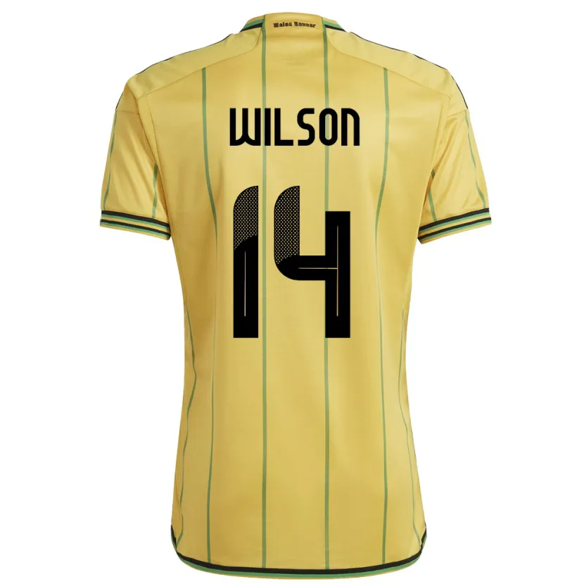 Danxen Niño Camiseta Jamaica Siobhan Wilson #14 Amarillo 1ª Equipación 24-26 La Camisa México