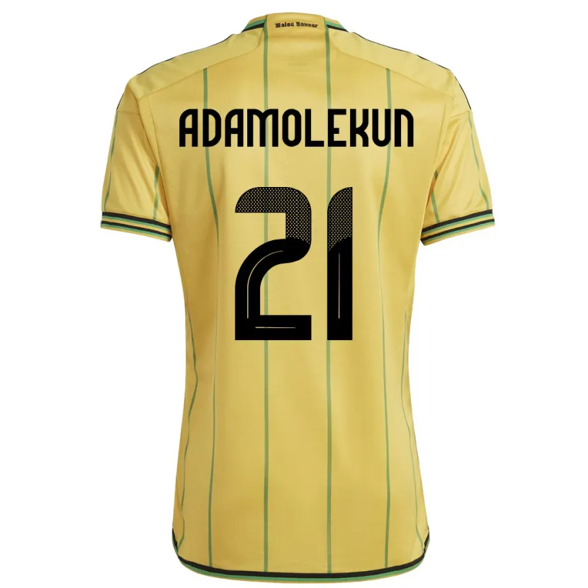 Danxen Niño Camiseta Jamaica Olufolasade Adamolekun #21 Amarillo 1ª Equipación 24-26 La Camisa México