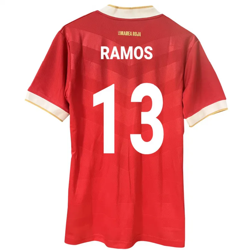 Danxen Niño Camiseta Panamá Jiovany Ramos #13 Rojo 1ª Equipación 24-26 La Camisa México