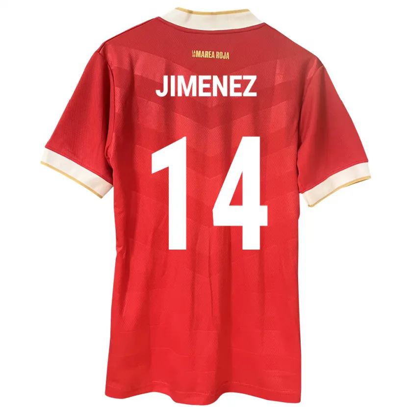 Danxen Niño Camiseta Panamá Juan Jiménez #14 Rojo 1ª Equipación 24-26 La Camisa México