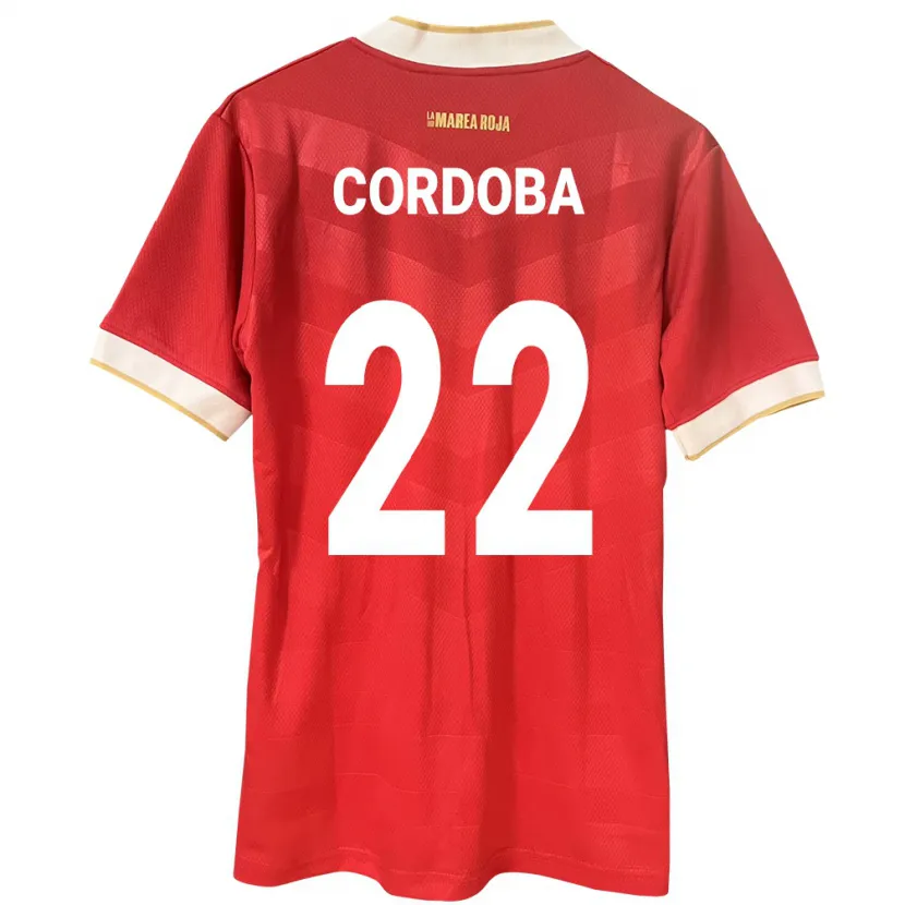 Danxen Niño Camiseta Panamá Farissa Córdoba #22 Rojo 1ª Equipación 24-26 La Camisa México