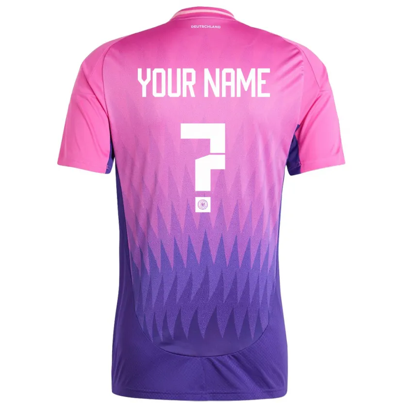 Danxen Niño Camiseta Alemania Su Nombre #0 Rosado Morado 2ª Equipación 24-26 La Camisa México
