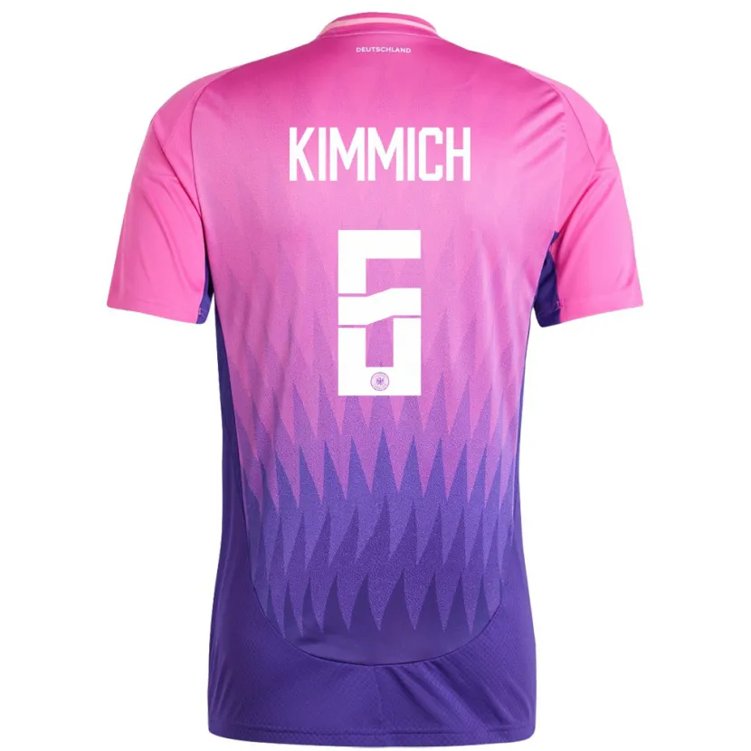 Danxen Niño Camiseta Alemania Joshua Kimmich #6 Rosado Morado 2ª Equipación 24-26 La Camisa México
