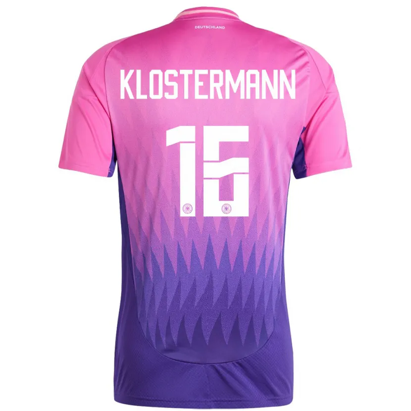 Danxen Niño Camiseta Alemania Lukas Klostermann #16 Rosado Morado 2ª Equipación 24-26 La Camisa México