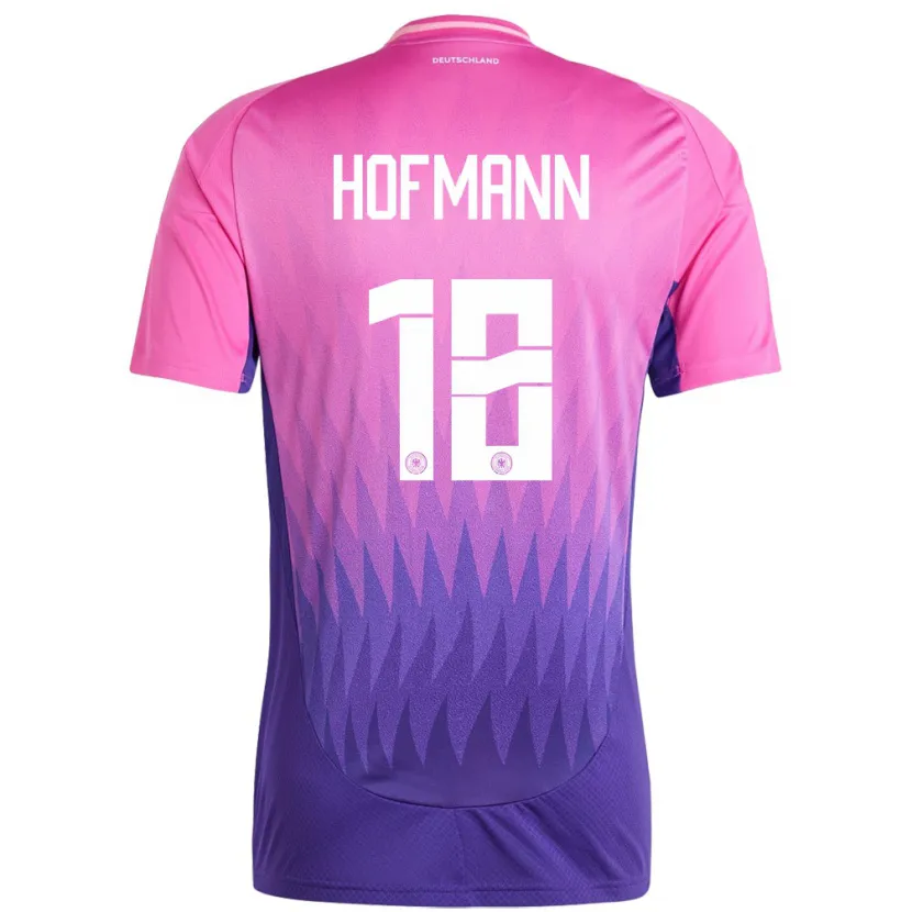 Danxen Niño Camiseta Alemania Jonas Hofmann #18 Rosado Morado 2ª Equipación 24-26 La Camisa México