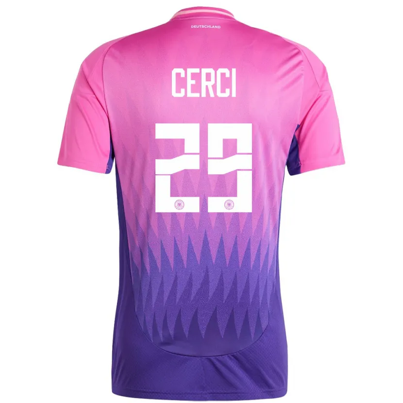 Danxen Niño Camiseta Alemania Selina Cerci #29 Rosado Morado 2ª Equipación 24-26 La Camisa México