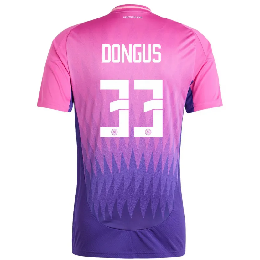 Danxen Niño Camiseta Alemania Fabienne Dongus #33 Rosado Morado 2ª Equipación 24-26 La Camisa México