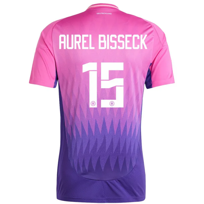Danxen Niño Camiseta Alemania Yann Aurel Bisseck #15 Rosado Morado 2ª Equipación 24-26 La Camisa México