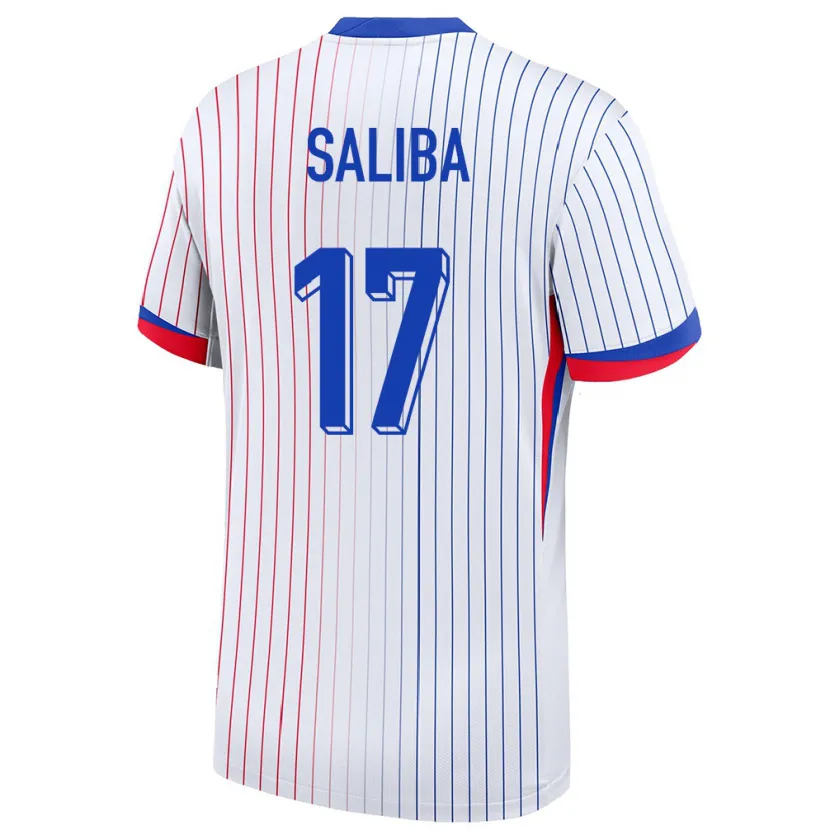 Danxen Niño Camiseta Francia William Saliba #17 Blanco 2ª Equipación 24-26 La Camisa México