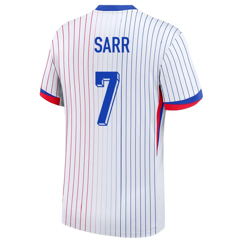 Danxen Niño Camiseta Francia Ouleymata Sarr #7 Blanco 2ª Equipación 24-26 La Camisa México