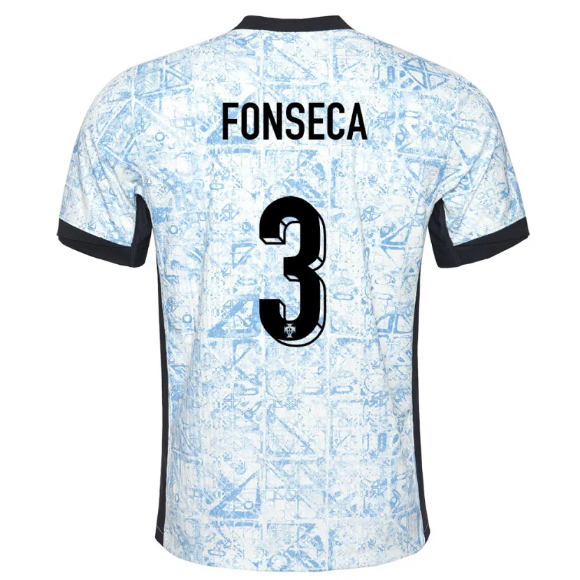 Danxen Niño Camiseta Portugal Joao Fonseca #3 Crema Azul 2ª Equipación 24-26 La Camisa México