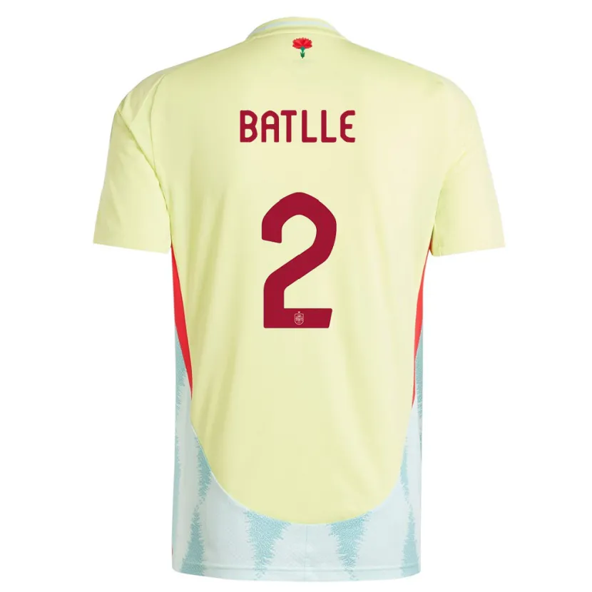 Danxen Niño Camiseta España Ona Batlle #2 Amarillo 2ª Equipación 24-26 La Camisa México
