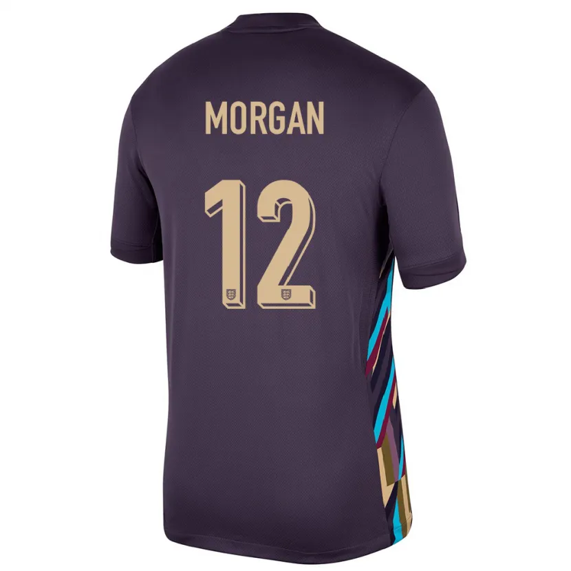 Danxen Niño Camiseta Inglaterra Esme Morgan #12 Pasa Oscura 2ª Equipación 24-26 La Camisa México