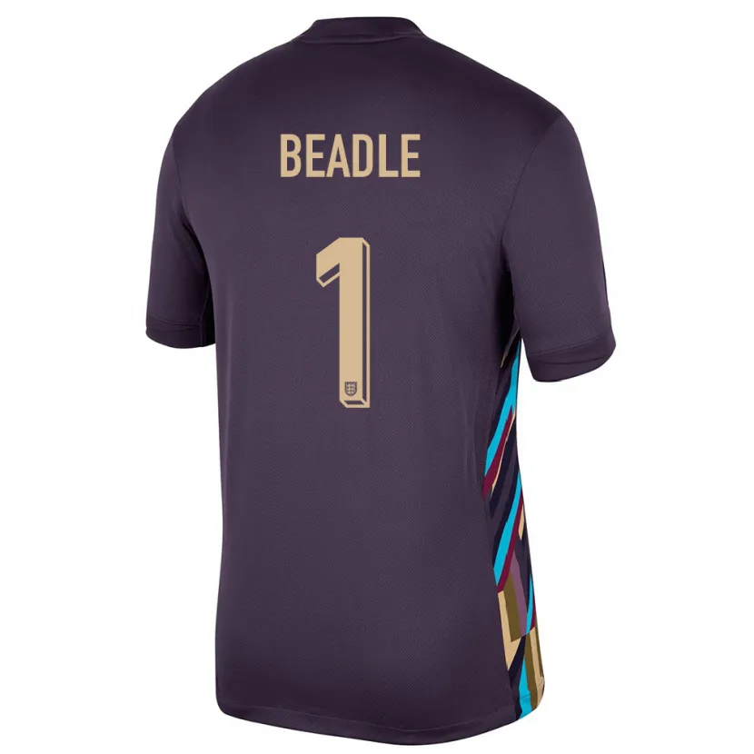 Danxen Niño Camiseta Inglaterra James Beadle #1 Pasa Oscura 2ª Equipación 24-26 La Camisa México