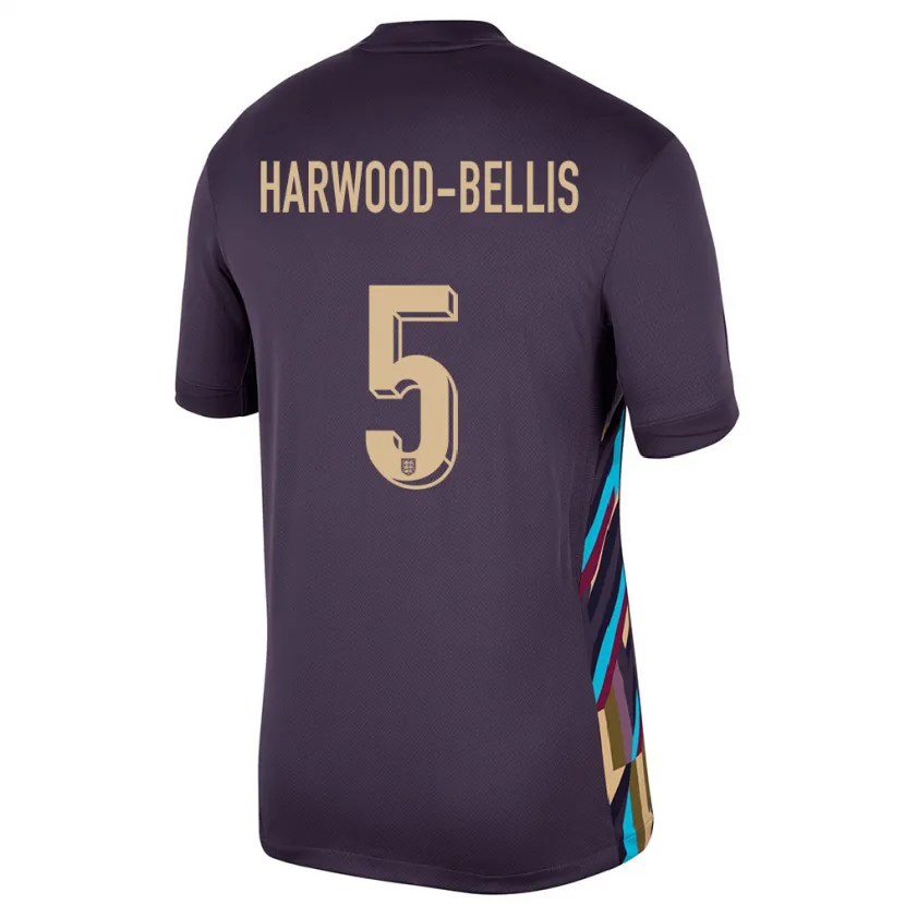Danxen Niño Camiseta Inglaterra Taylor Harwood Bellis #5 Pasa Oscura 2ª Equipación 24-26 La Camisa México
