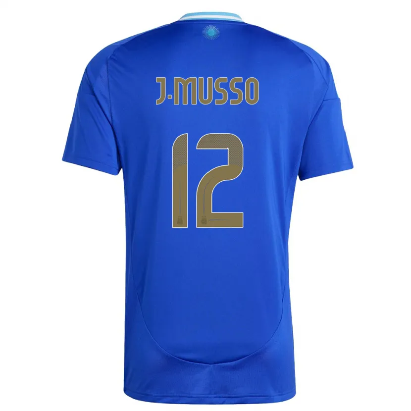 Danxen Niño Camiseta Argentina Juan Musso #12 Azul 2ª Equipación 24-26 La Camisa México