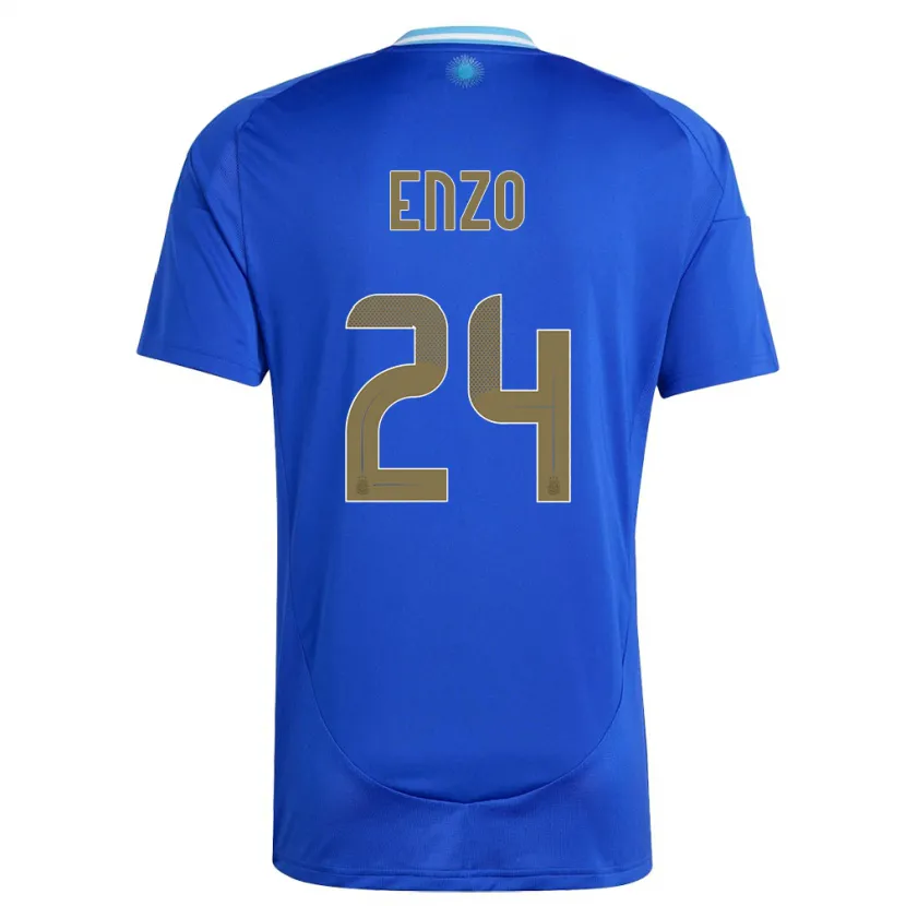 Danxen Niño Camiseta Argentina Enzo Fernandez #24 Azul 2ª Equipación 24-26 La Camisa México