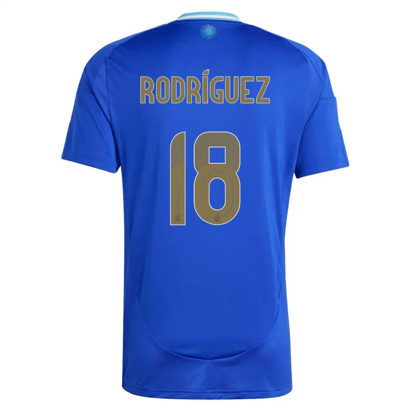 Danxen Niño Camiseta Argentina Guido Rodriguez #18 Azul 2ª Equipación 24-26 La Camisa México