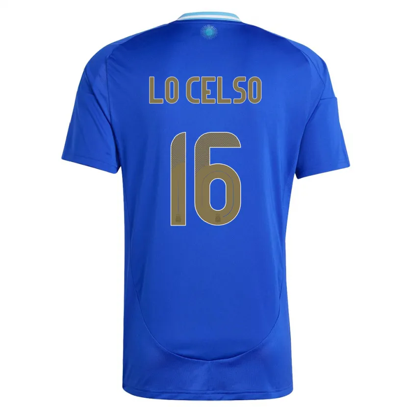 Danxen Niño Camiseta Argentina Giovani Lo Celso #16 Azul 2ª Equipación 24-26 La Camisa México