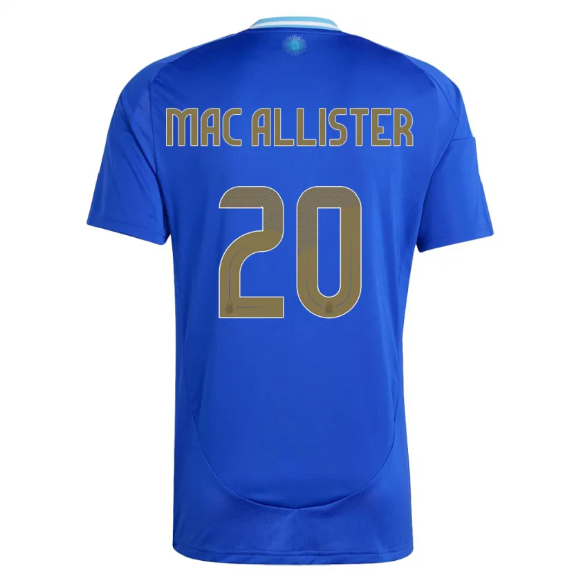 Danxen Niño Camiseta Argentina Alexis Mac Allister #20 Azul 2ª Equipación 24-26 La Camisa México