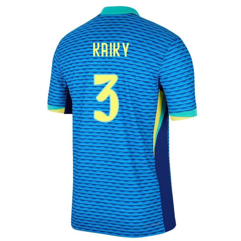 Danxen Niño Camiseta Brasil Kaiky #3 Azul 2ª Equipación 24-26 La Camisa México