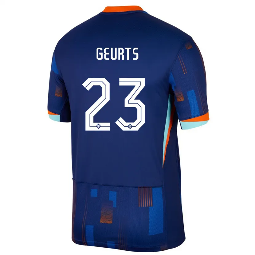 Danxen Niño Camiseta Países Bajos Loes Geurts #23 Azul 2ª Equipación 24-26 La Camisa México