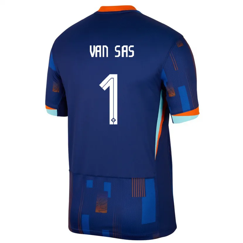 Danxen Niño Camiseta Países Bajos Mikki Van Sas #1 Azul 2ª Equipación 24-26 La Camisa México