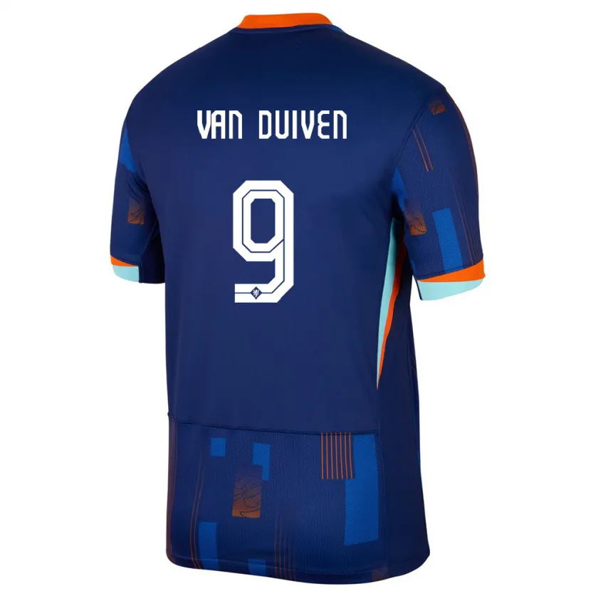 Danxen Niño Camiseta Países Bajos Jason Van Duiven #9 Azul 2ª Equipación 24-26 La Camisa México
