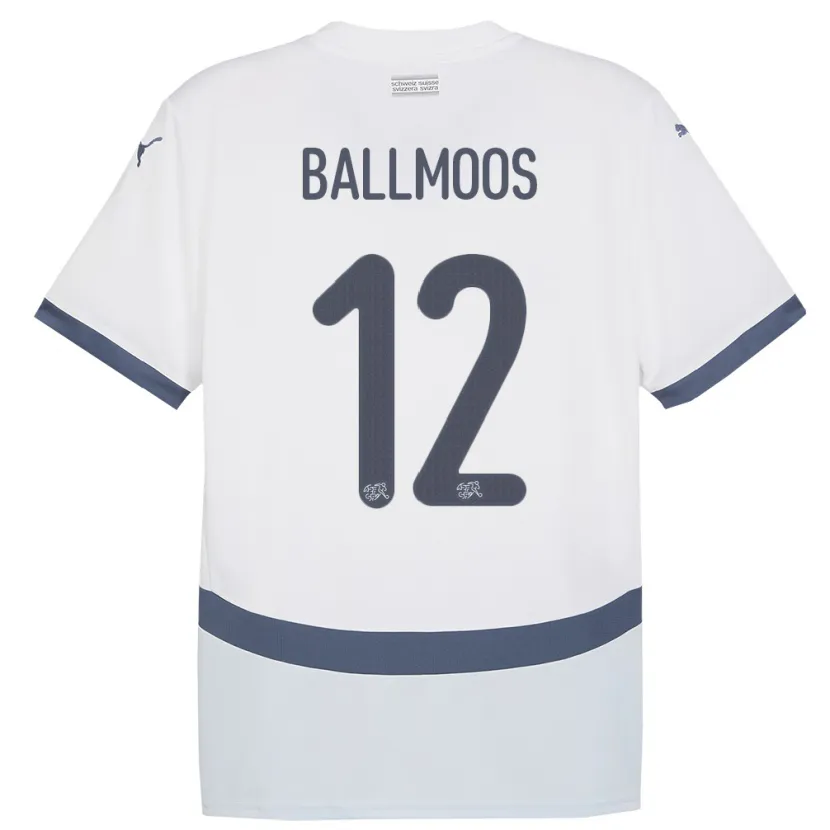 Danxen Niño Camiseta Suiza David Von Ballmoos #12 Blanco 2ª Equipación 24-26 La Camisa México