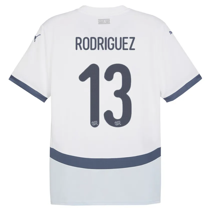 Danxen Niño Camiseta Suiza Ricardo Rodriguez #13 Blanco 2ª Equipación 24-26 La Camisa México
