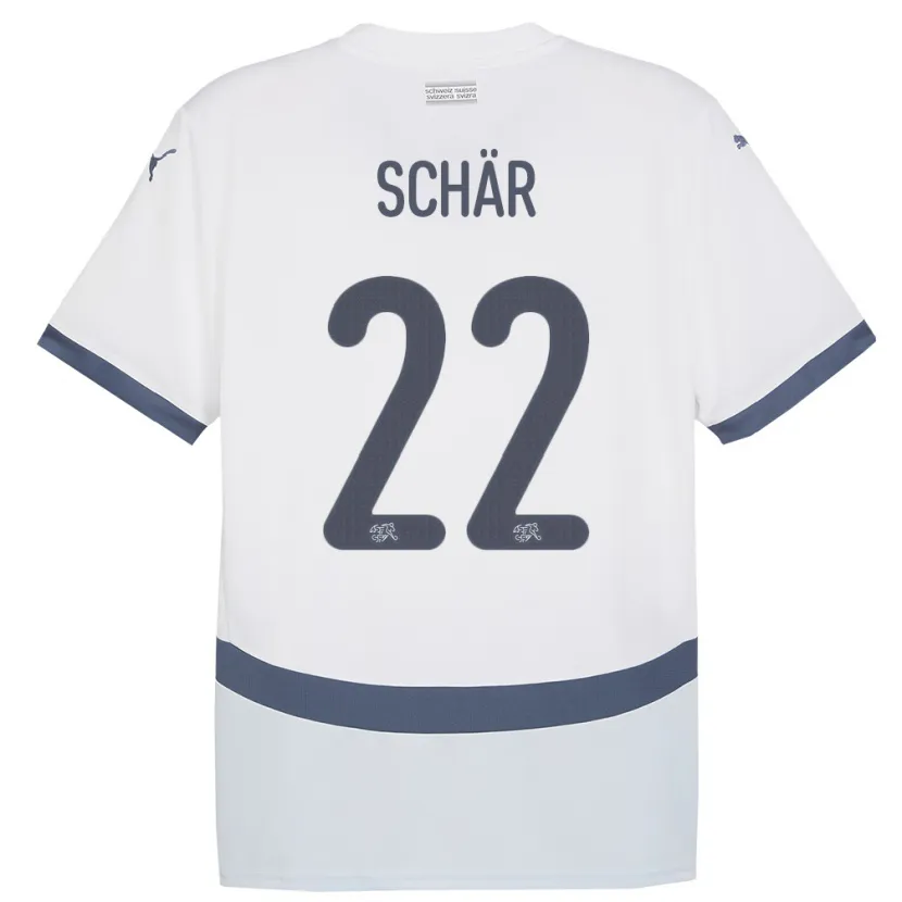 Danxen Niño Camiseta Suiza Fabian Schar #22 Blanco 2ª Equipación 24-26 La Camisa México