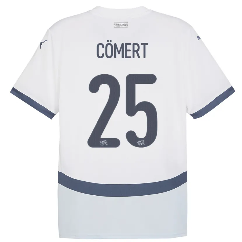Danxen Niño Camiseta Suiza Eray Comert #25 Blanco 2ª Equipación 24-26 La Camisa México