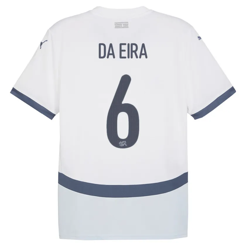 Danxen Niño Camiseta Suiza Stefanie Da Eira #6 Blanco 2ª Equipación 24-26 La Camisa México