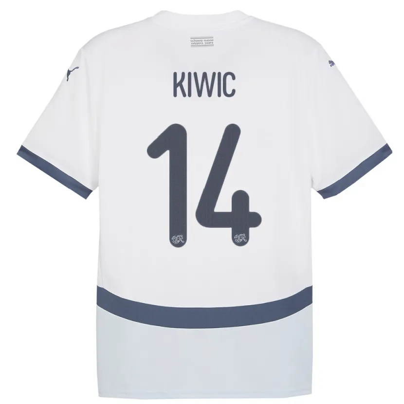 Danxen Niño Camiseta Suiza Rahel Kiwic #14 Blanco 2ª Equipación 24-26 La Camisa México