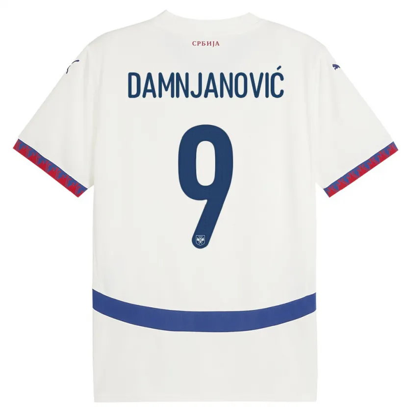 Danxen Niño Camiseta Serbia Jovana Damnjanovic #9 Blanco 2ª Equipación 24-26 La Camisa México