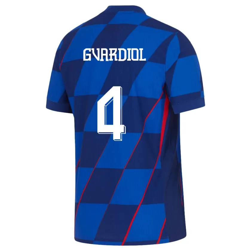 Danxen Niño Camiseta Croacia Josko Gvardiol #4 Azul 2ª Equipación 24-26 La Camisa México