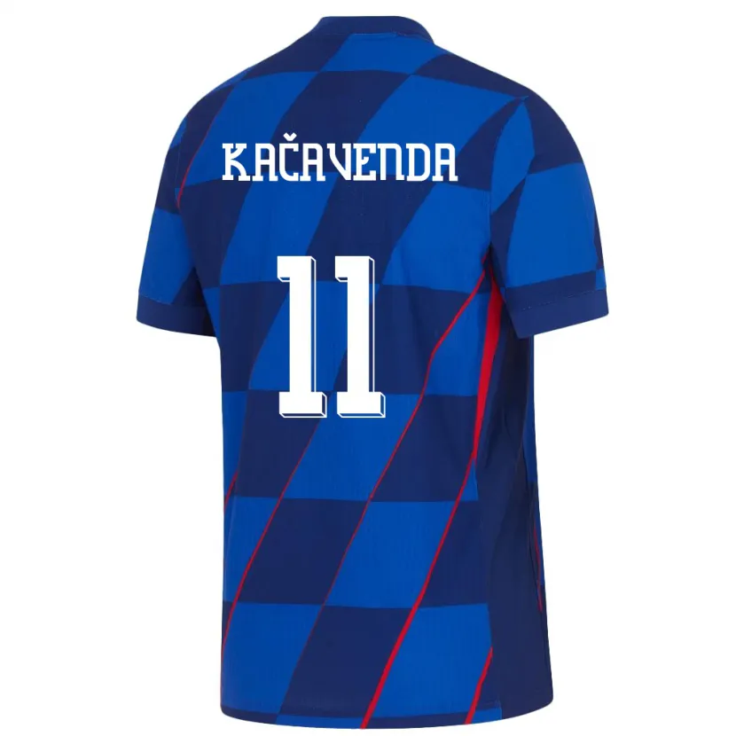 Danxen Niño Camiseta Croacia Lukas Kacavenda #11 Azul 2ª Equipación 24-26 La Camisa México